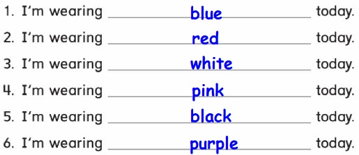 write the color